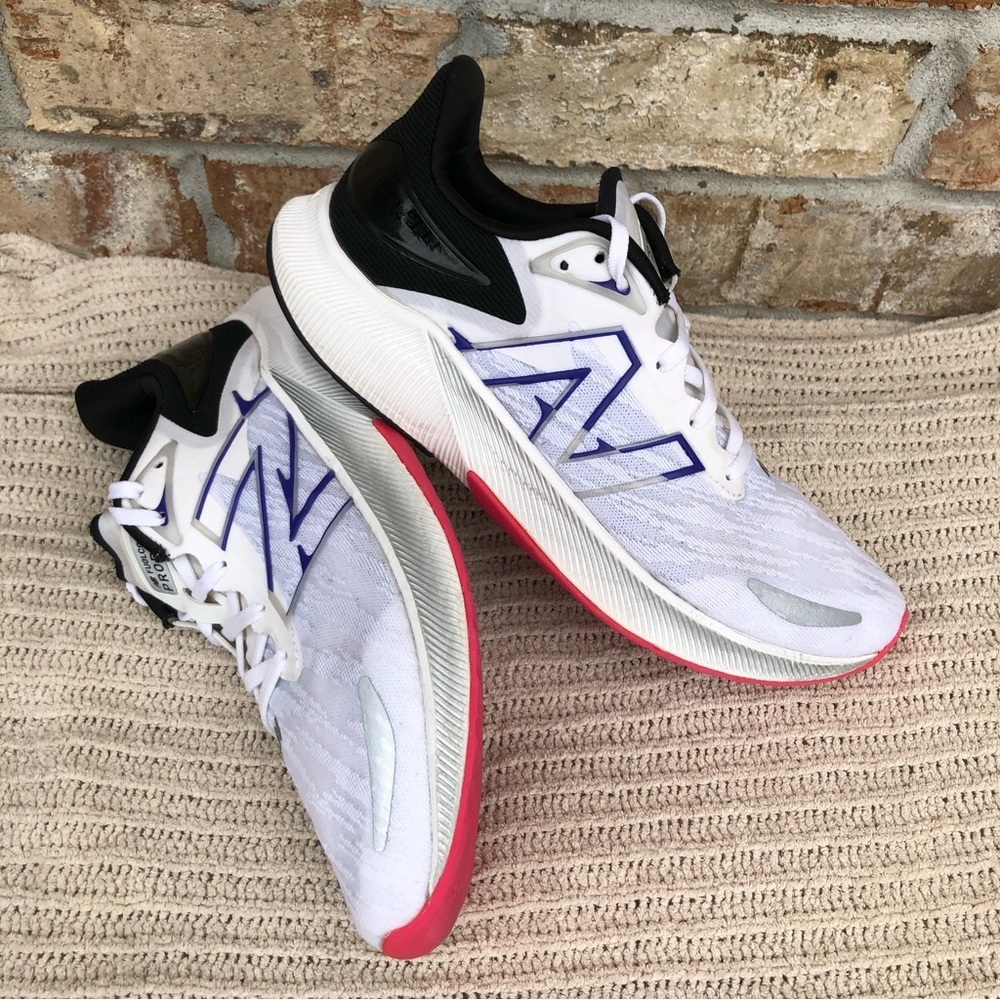 New Balance NB WFCPRLM3 Fuelcell Propel 3 White/Pink/Violet Running Shoes 10B - Picture 10 of 15